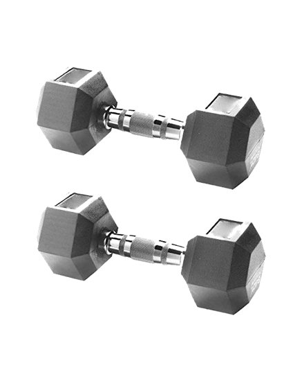 Picture of HEX RBR DUMBBELL W/CHRM HNDL 25KG