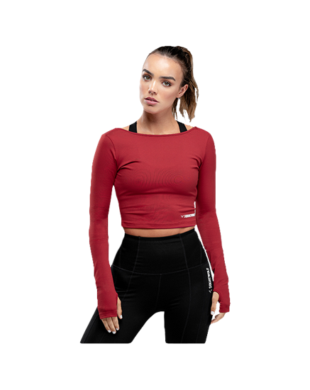 Picture of Warrior CROP Tee Red Extra 