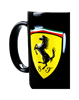 Picture of Ferrari Ceramic Mug With 3D Ferrari Shield Black Color