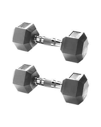 Picture of HEX RBR DUMBBELL W/CHRM HNDL 20KG