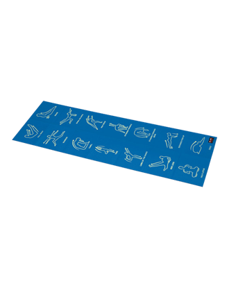 Picture of INSTRUCTIONAL YOGA MAT BLUE P3