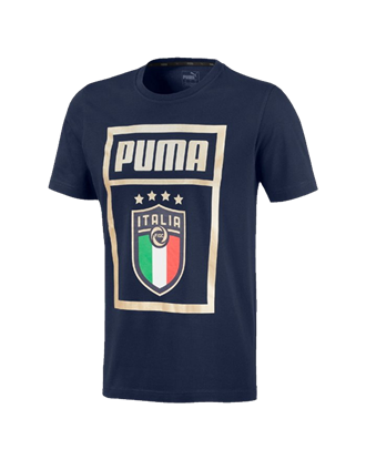 Picture of FIGC PUMA DNA Tee Peacoat-Team gold