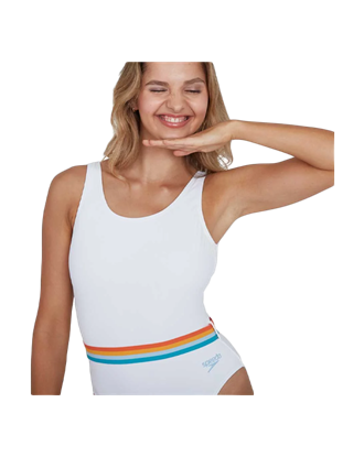 Picture of Speedo Women's Summer Stripe Belted Deep U-Back Swimsuit