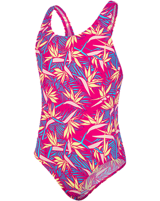 Picture of Speedo Girls' JunglePetal Allover Splashback Swimsuit