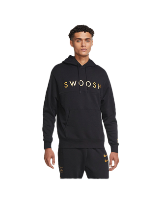 Picture of Nike Men's Sportswear Swoosh Pullover Hoodie - Black/Metallic Gold