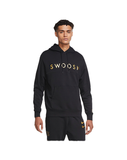 Picture of Nike Men's Sportswear Swoosh Pullover Hoodie - Black/Metallic Gold