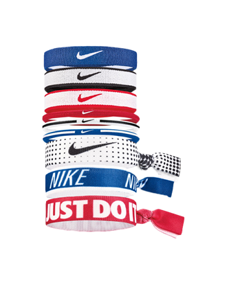 Picture of Nike Women's Mixed Ponytail Holder 9 Pack - Black/Red