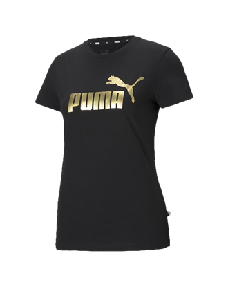 Picture of ESS+ Metallic Logo Tee Puma Bl