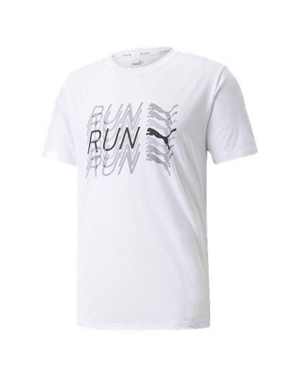 Picture of RUN LOGO SS TEE M Puma White