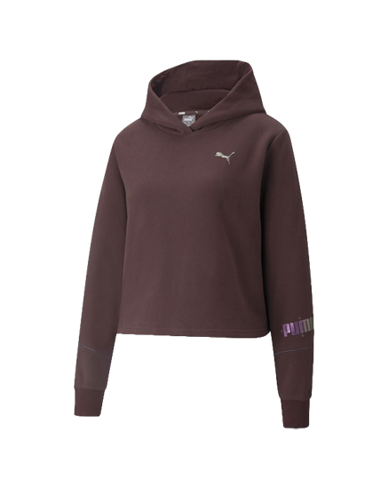 Picture of CYBER Cropped Hoodie Fudge