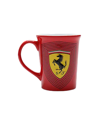 Picture of Ferrari Large Ceramic Mug With 3D Ferrari Shield Red Color