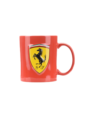 Picture of Ferrari Ceramic Mug With 3D Ferrari Shield Red Color