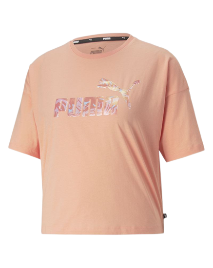 Picture of FLORAL VIBES Cropped Tee Peach